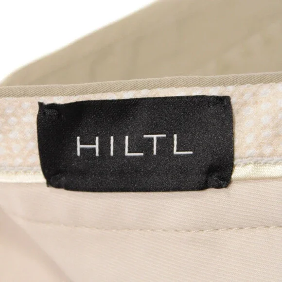 Hiltl NWT Chinos / Casual Pants Size 52 (36 US) Parma Solid Beige Cotton Blend